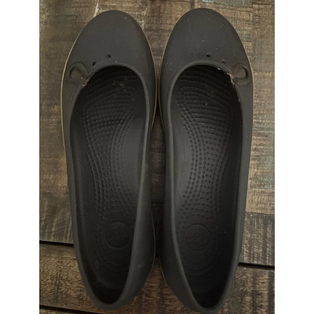 Ladies Crocs Flat Ballerina Crocband Slip-On Casual Flats Brown Size 6 - Picture 10 of 10